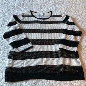 Alfred dunner Viscose blend fishnet top Size S